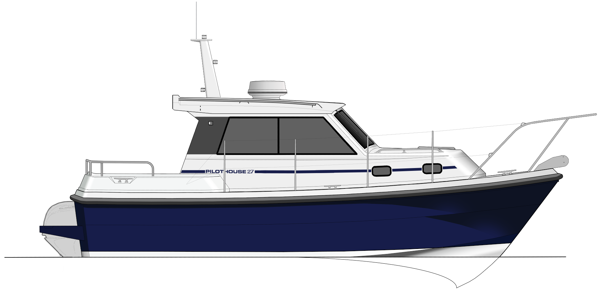 Orkney Pilothouse 27 OB profile